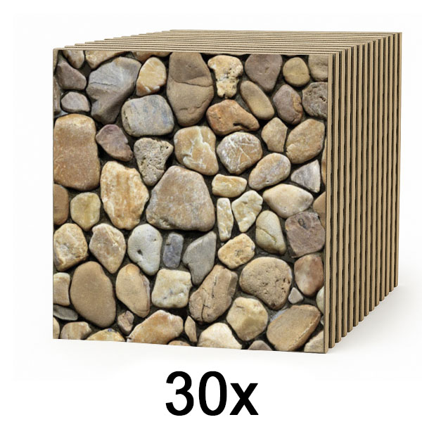 3x Carta da parati 3D imitazione pietra (10 pezzi) | STONEBLOCKS