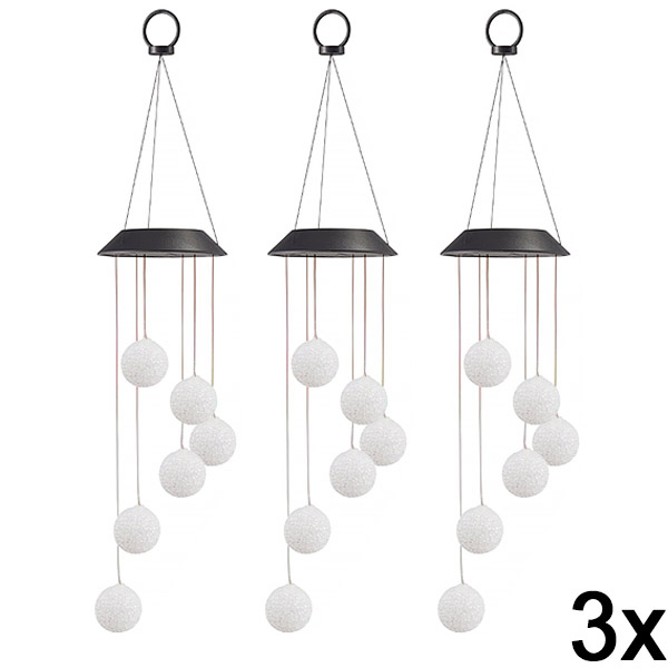 3x Lampada solare a sospensione LED | AURAWIND